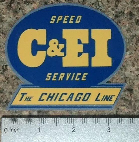 C&EI Chicago and Eastern Illinois Speed Railroad Train Logo Sticker Decal New!