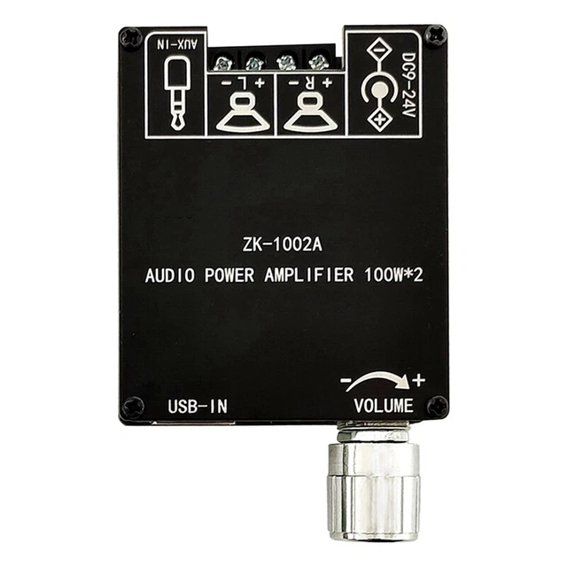 Carte Amplificateur Bluetooth 50W+50W DC 8-26V – Module Audio Avec Carte TF, USB, Télécommande Et Micro