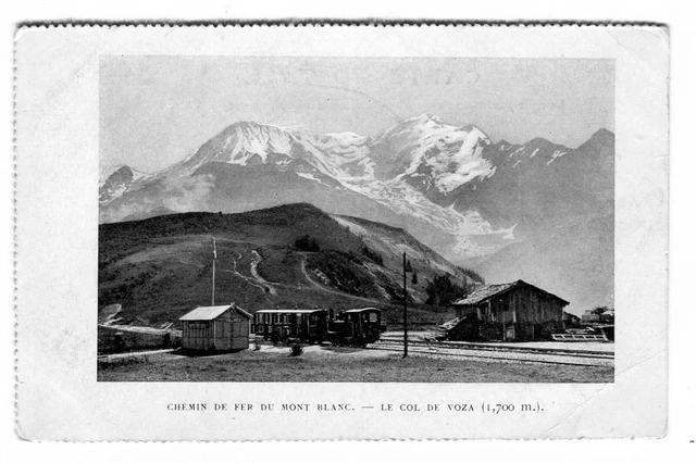 CPA 74 Haute-Savoie Chemin de fer du Mont-Blanc Col de Voza train
