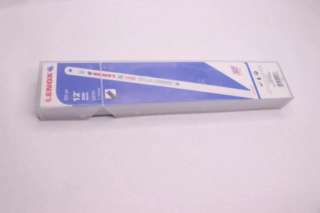 (100-Pk) Lenox Tools Hacksaw Blades Bi-Metal 24 TPI 12" 20117224HE