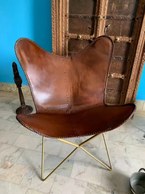 Carbon loft larkin leather butterfly chair clearance