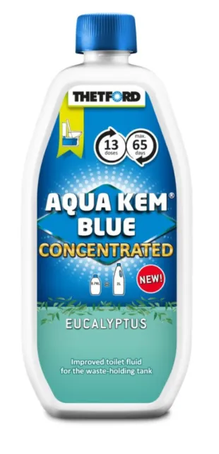 Additif sanitaire concentré eucalyptus WC chimique Aqua Kem Blue 780ml THETFORD