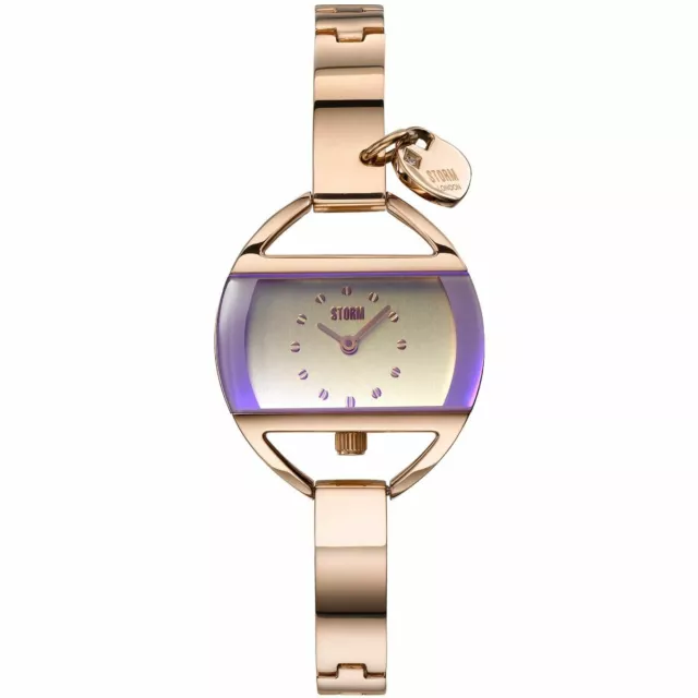 Storm Temptress Charm RG-Violet Ladies Watch Violet Dial & Rose Gold Strap 47...