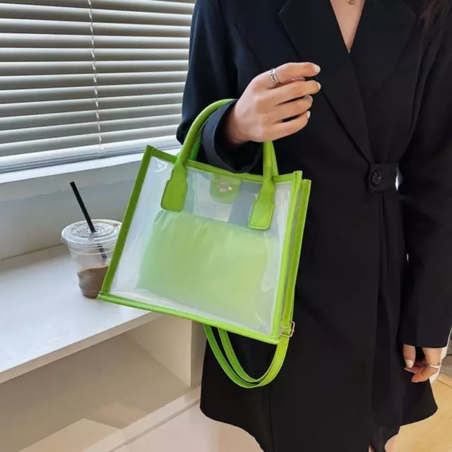 Fashion PVC Jelly Bag Women Small Transparent Handbag Summer Clear Shoulder Bags