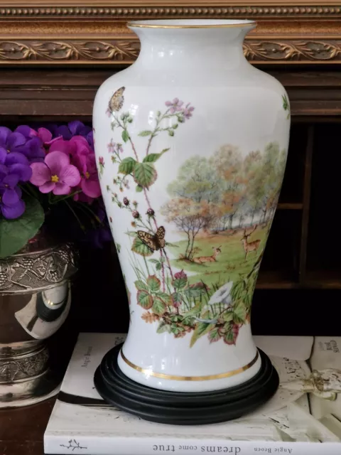 Autumn Glen Vase by Peter Barrett, Franklin Porcelain, Vintage 1982