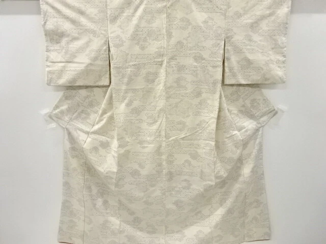 36528# Japanese Kimono / Antique Kimono / Tsumugi / Woven Matsukawabishi