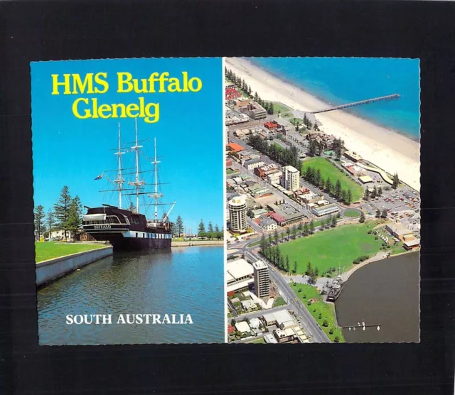 D0967 Australia SA HMS Buffalo Glenelg postcard