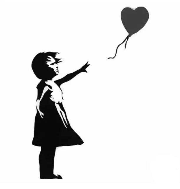 Banksy Girl Heart Balloon reusable STENCIL Graffiti Template Wall Art  Painting