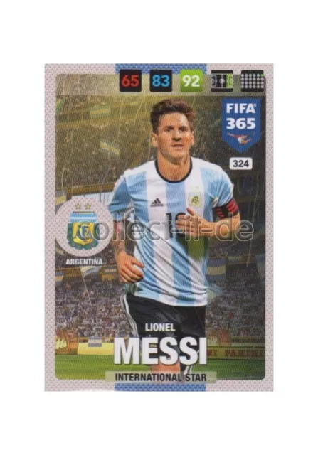 Panini Fifa 365 Cards 2017 - 324 - Lionel Messi - International Stars