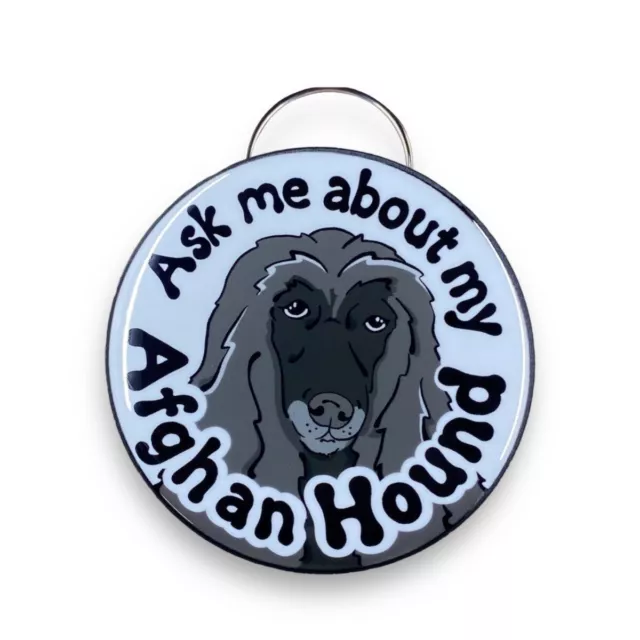 Black Afghan Hound Bottle Opener Keychain Dog Accessories Pet Portrait Gift