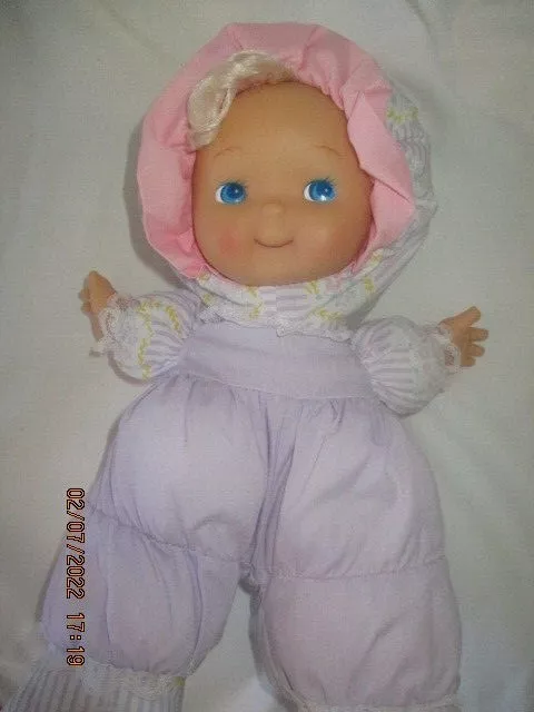 Doudou Poupee Fisher Price Puffalump  Vintage Violet Blanc  30 Cm