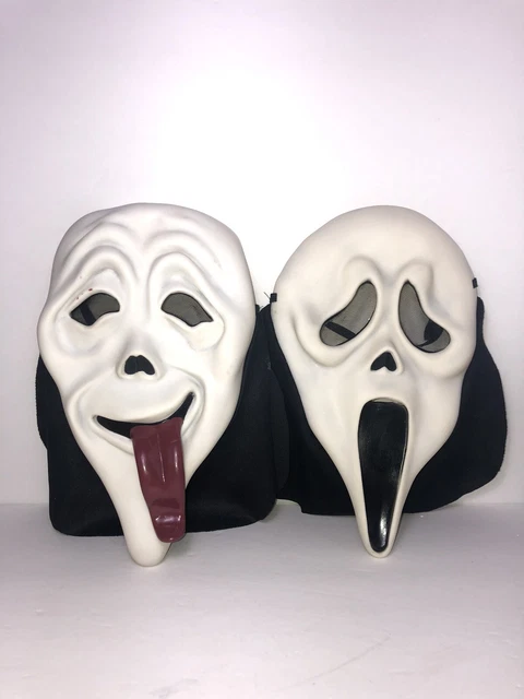 2 Ghostface Scream Masks Vintage Easter Unlimited Wassup Tongue Out Child Sz