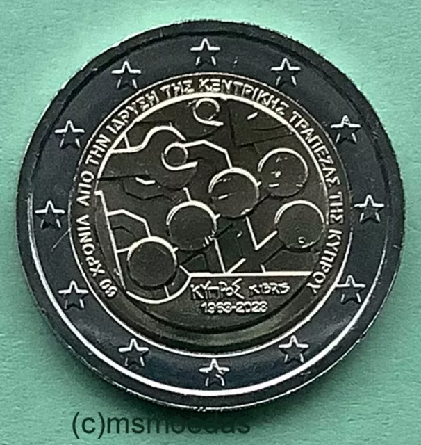 Zypern 2 Euro Gedenkmünze 2023 Zentralbank Euromünze commemorative coin