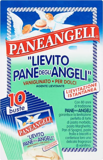 Lievito Pane Degli Angeli Vaniglinato per Dolci Agente Lievitante 10 x 16 G