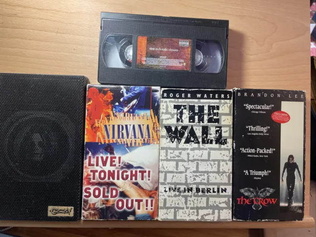 5 VHS LIVE MUSIC Lot: Nirvana Live, Nine Inch Nails, Ozzy Osbourne, The Wall