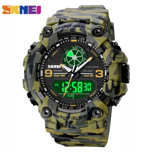 SKMEI Orologio Sportivo Digitale Uomo Cronografo Cronometro Militare LED Ragazzi Orologio da polso