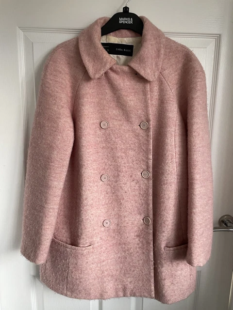 Zara Pink Coat L For Sale! - Picclick Uk