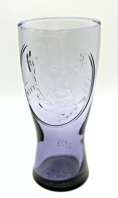Vintage Retro McDonalds Purple/Amythest Color Coca-Cola  Glass Embossed 1955