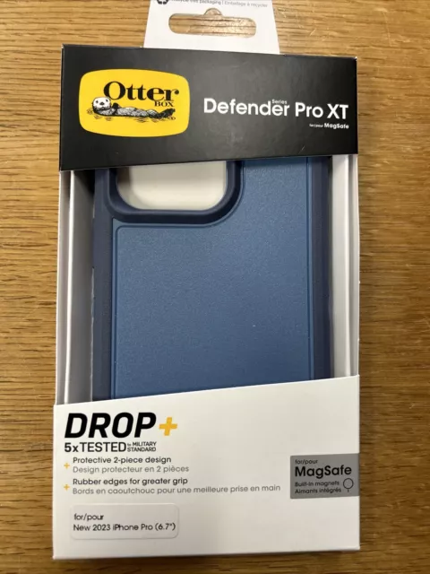 Brand New OtterBox Defender Pro XT MagSafe Case for iPhone 15 Pro Max Blue