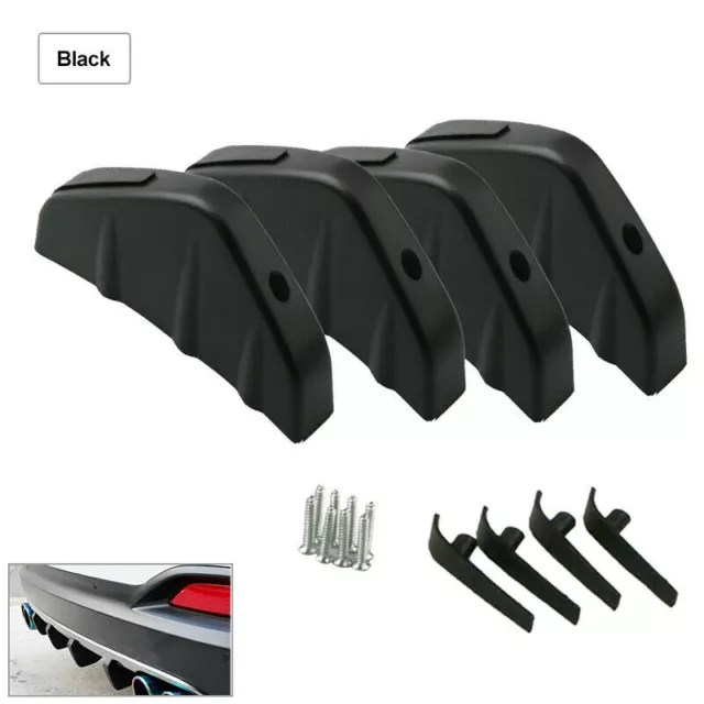 4x Universal Auto Heckstoßstange Diffusor Shark Fin Heckdiffusor Spoiler Sc C2Y1