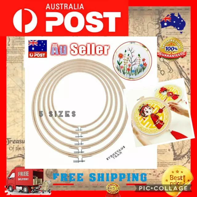 5pcs Plastic Cross Stitch Machine Embroidery Hoop Ring Sewing DIY Tool