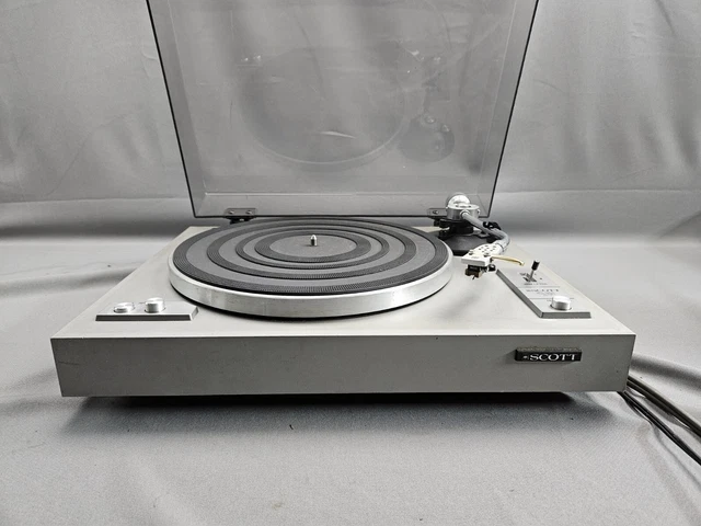 Platine Vinyle SCOTT PS28 Noire - Courroie Neuve, Bon état De Fonctionnement