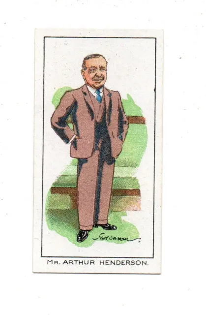 CARRERAS CIGARETTE CARD NOTABLE M.P.s 1929 No. 29 Mr. ARTHUR HENDERSON