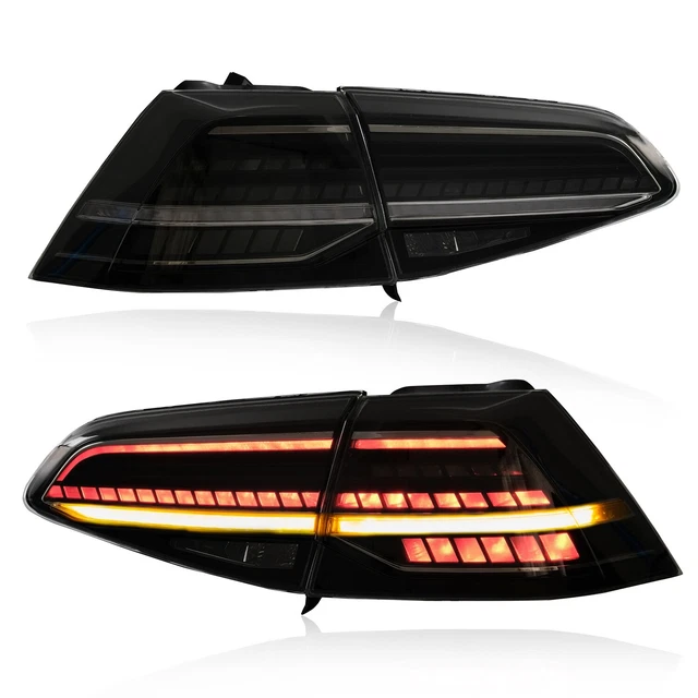 Customized  MK7.5 Style SMOKE FULL LED Taillights For 2014-2020 VW Golf MK7 GTI