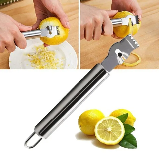 Grips Lime Orange Citrus Knife Scraper Lemon Zester Grater Stainless Steel