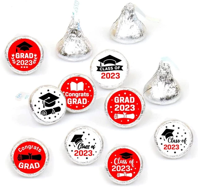 270 Graduation Party Cap Class of 2023 Favor Kisses Stickers Labels Class of 202