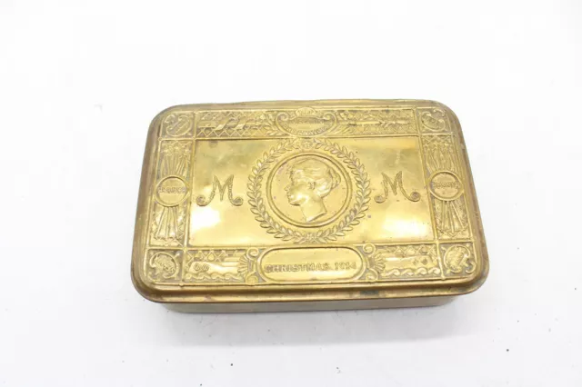 F Antique Military WWI C1914 Princess Mary Christmas Tin- Collectable