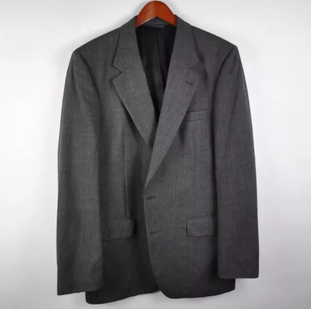 Burberrys Mens Wool Sport Coat 42R Gray Bon Marche 2 Button Jacket Blazer Suit