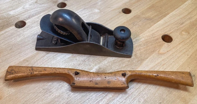 Antique Early Stanley No 110 Block Plane USA Woodwork Tool + Wooden Spokeshave!