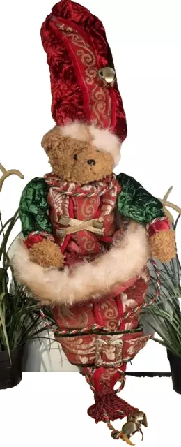 Santa Claus Bear Door Hanger Wreath Bells Sack Christmas Stocking AMAZING !