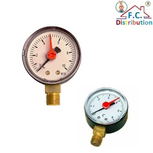 Manometro Attacco Lat.10 B 1/4" accessori autoclave mano