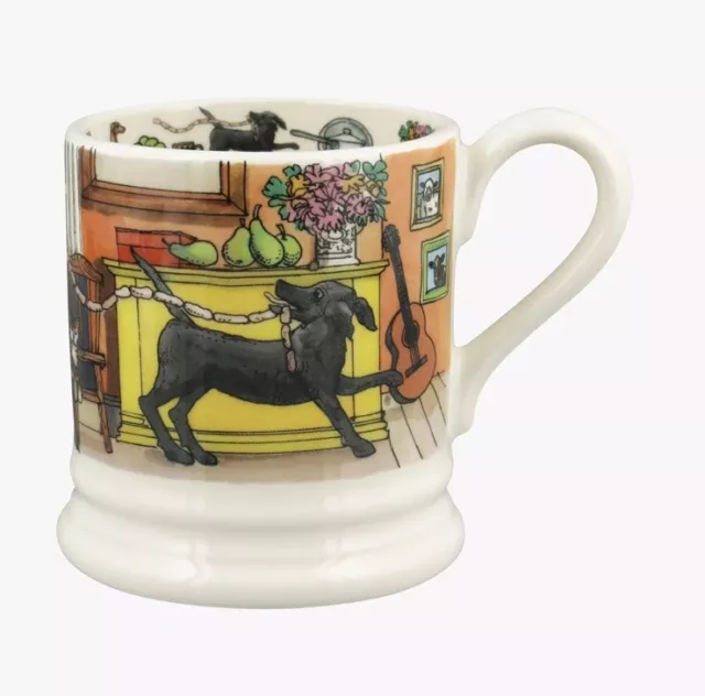 EMMA BRIDGEWATER 1/2 PINT MUG THE GOOD LIFE A DOG'S DINNER  NEW 1st QUALITY