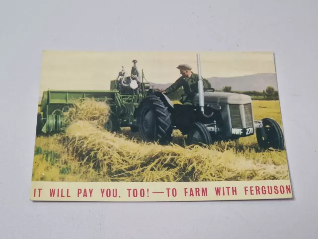 Bundle of 25 New Postcards - 1955 Grey Ferguson TE 20 with Bamford Bailer No.2