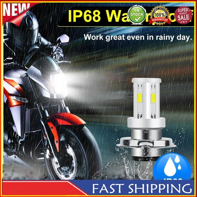 Ceramic LED Motorcycle Headlight Bulb 6500K 1080LM Hi/Lo Beam COB Motorbike
