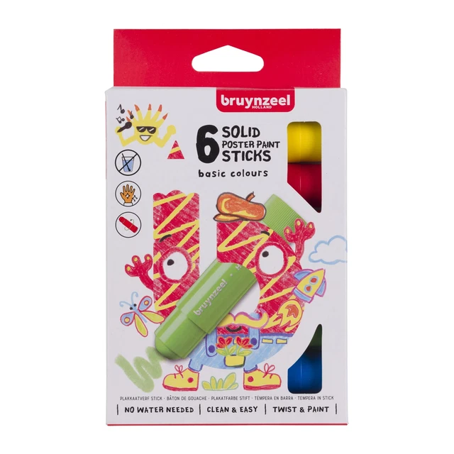 Bruynzeel Poster Basic Paint Sticks 6-Piece Set