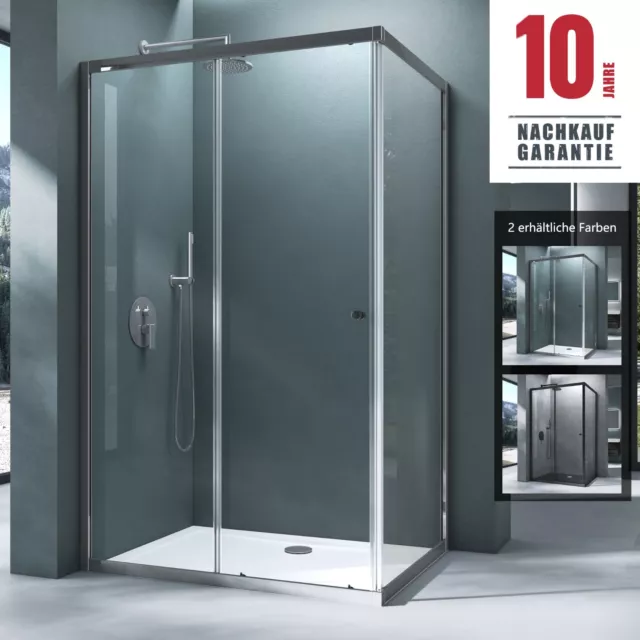 Dusche Duschkabine 90x90 80x80 Duschabtrennung Schiebetür ESG Glas mit NANO R16L