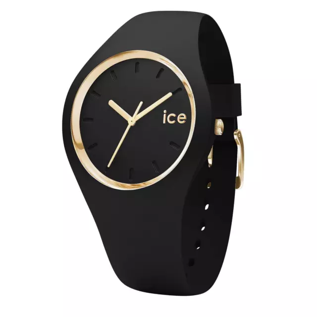 Armbanduhr Ice-Watch 000982 Damen Analog Quarzuhr Dornschließe Schwarz SEHR GUT