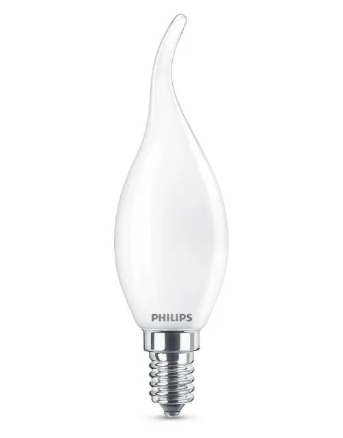 Philips LEDClassic BA35 E14 LED Kerze Windstoß 2W 360° 2700K Matt wie 25W