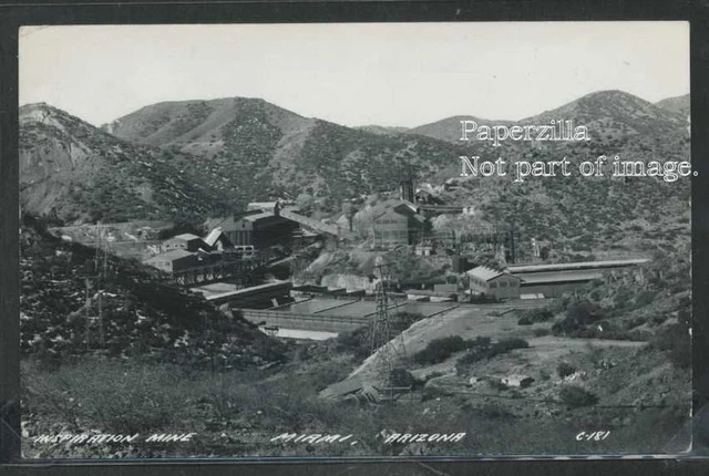 AZ MIAMI RPPC 1940's INSPIRATION COPPER MINE & Mill by L.L. Cook No. C-181  $17.99 - PicClick