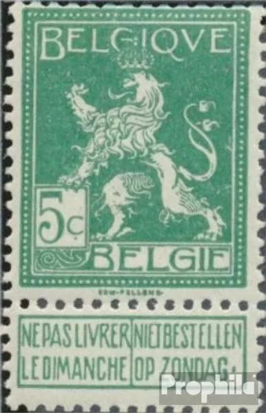 Belgique 91 neuf 1912 timbres