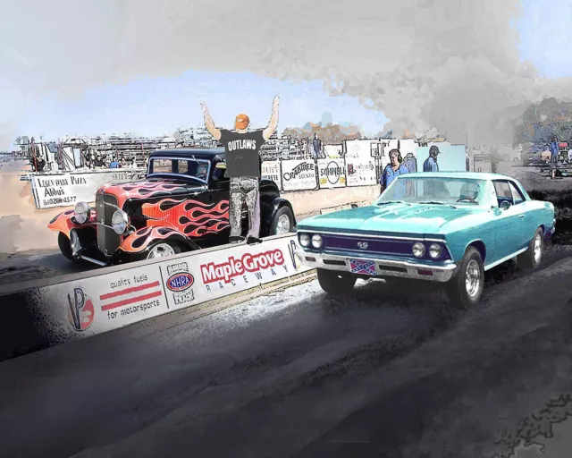 Car Print PUT YOUR RIDE at a Street Outlaws Drag Race Venue
