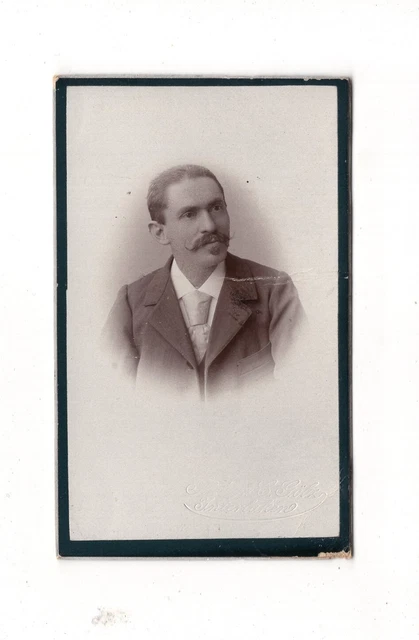 CDV Foto Herrenportrait / F. Fritsch - Interlaken um 1900