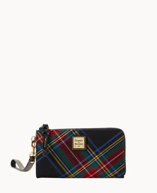 Dooney & Bourke Tartan Folded Zip Wristlet