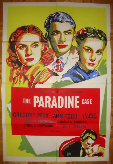 The Paradine Case-Alfred Hitchcock-G.Peck-Ch.Laughton-A.Valli-OS R56 (27x41 inch