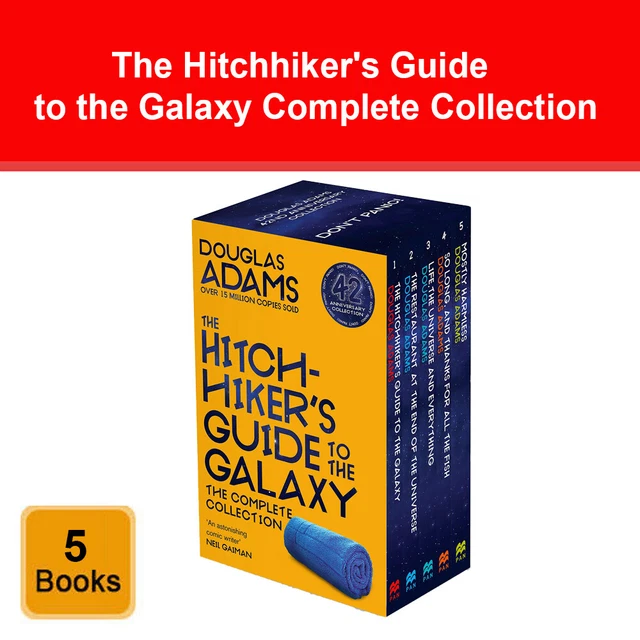 HITCHHIKERS GUIDE TO the Galaxy Series Douglas Adams Collection 5 Books