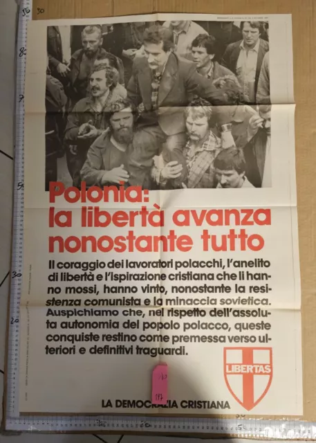 Manifesto Dc Democrazia Cristiana Libertas Politica 1980 Polonia